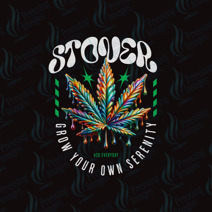 DTF 7130 Melting Leaf — detail view — Pressing Images Canada