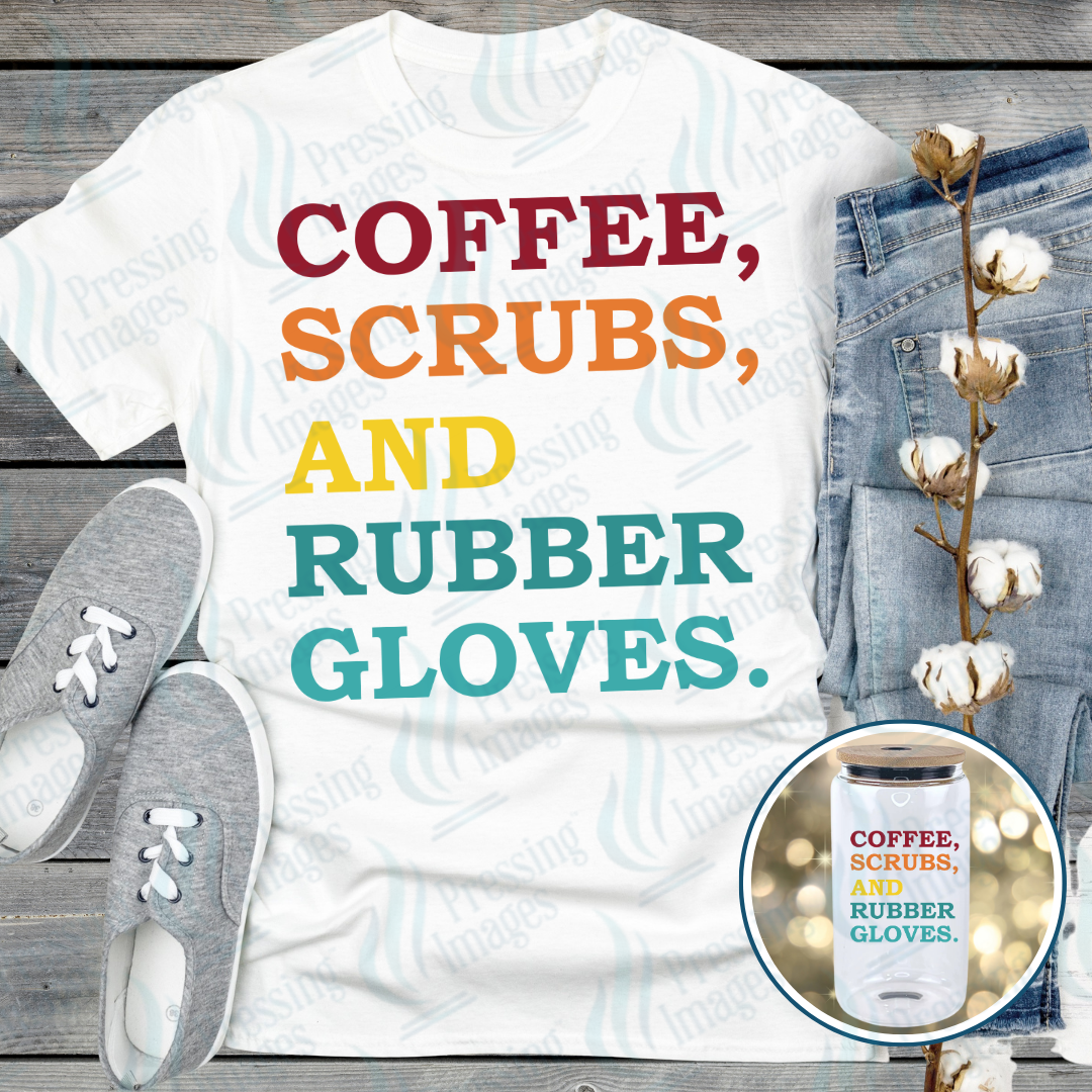 UVD 7146 Coffee Scrubs and Rubber Gloves