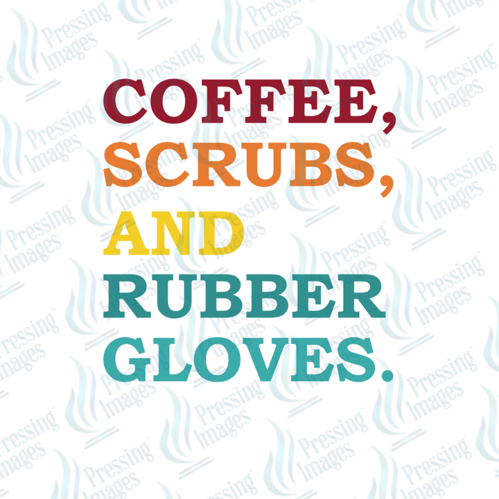 UVD 7146 Coffee Scrubs and Rubber Gloves