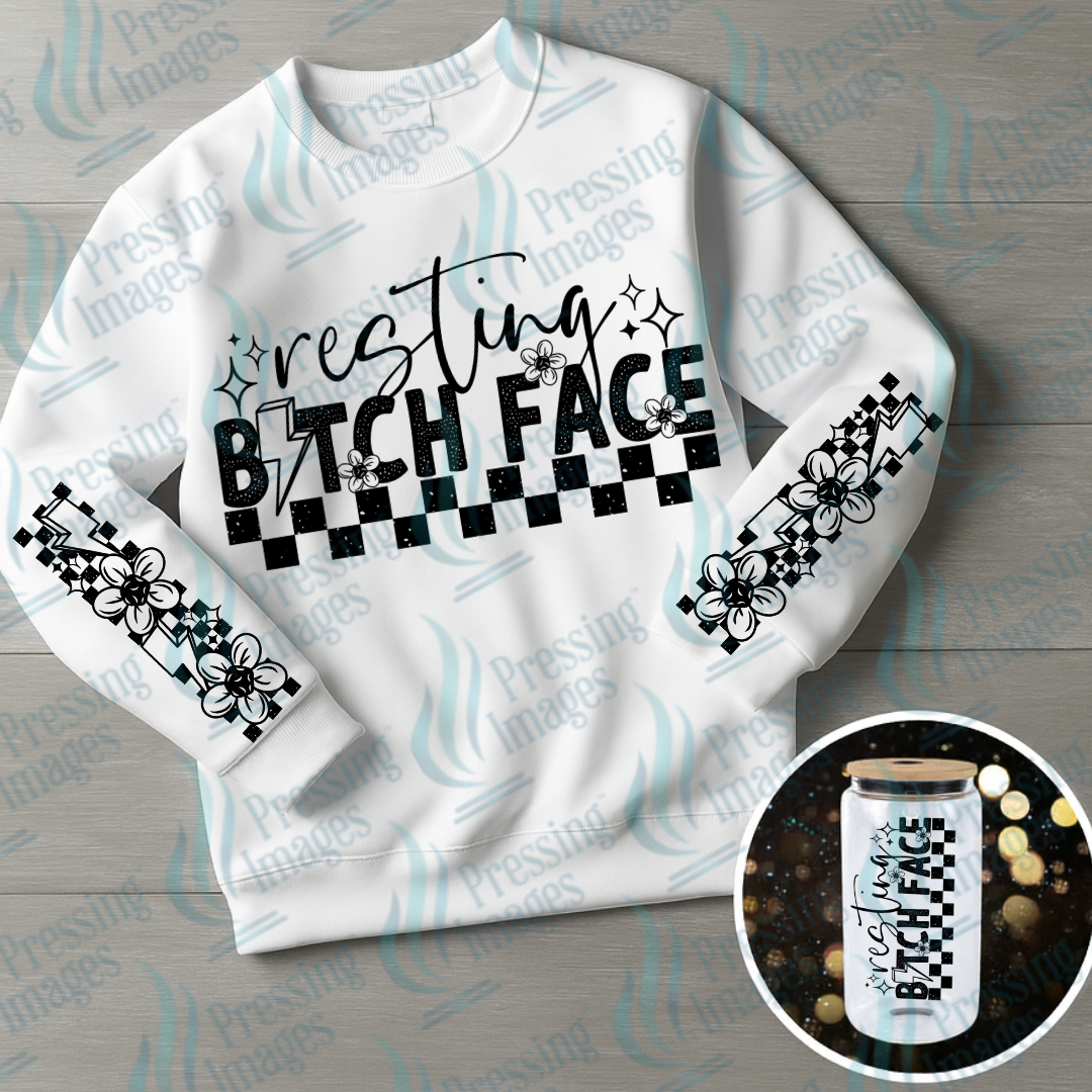 DTF 7161 Resting Bitch Face w/2 sleeves