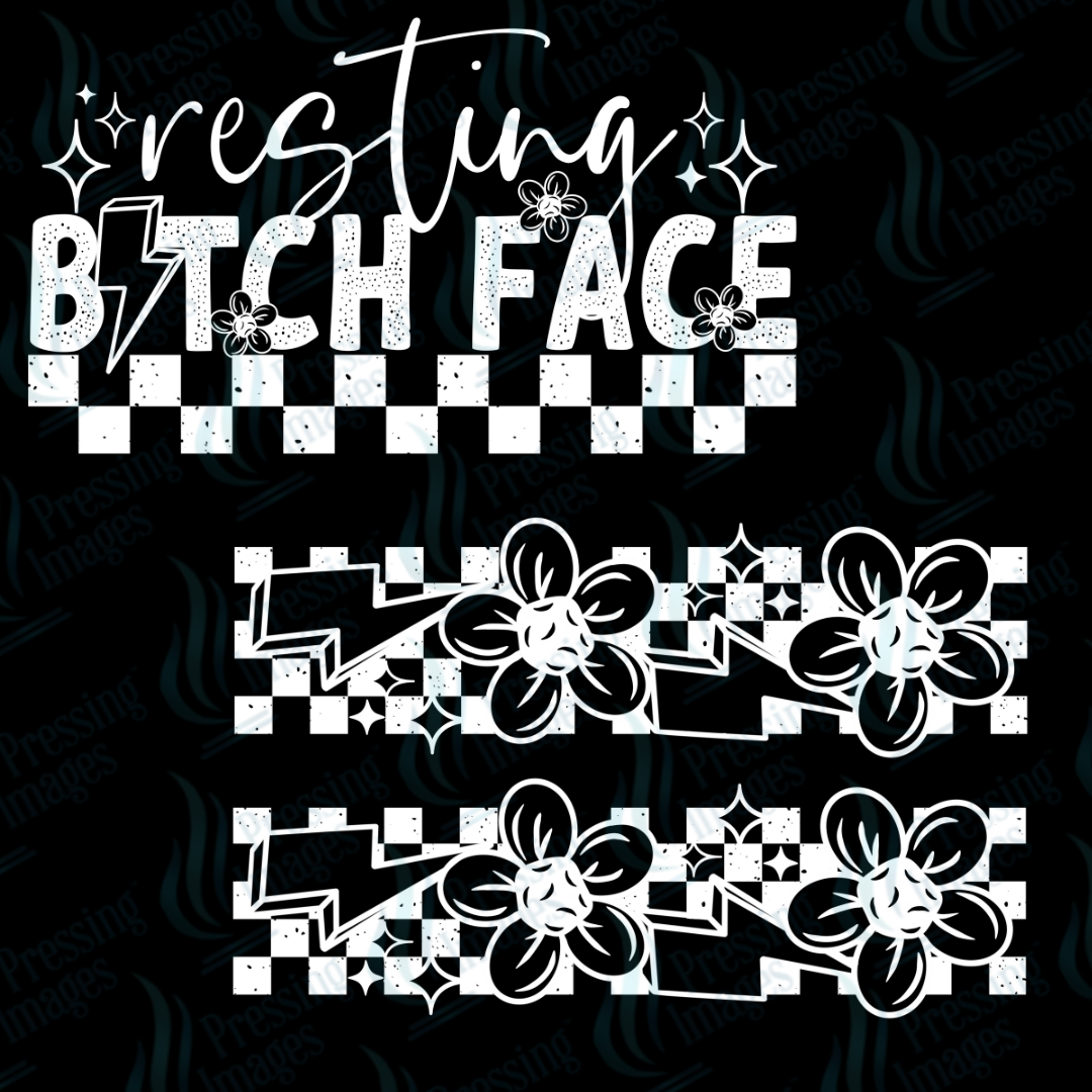 DTF 7161 Resting Bitch Face w/2 sleeves
