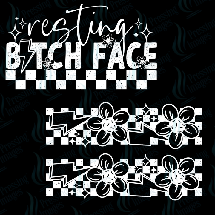 DTF 7161 Resting Bitch Face w/2 sleeves