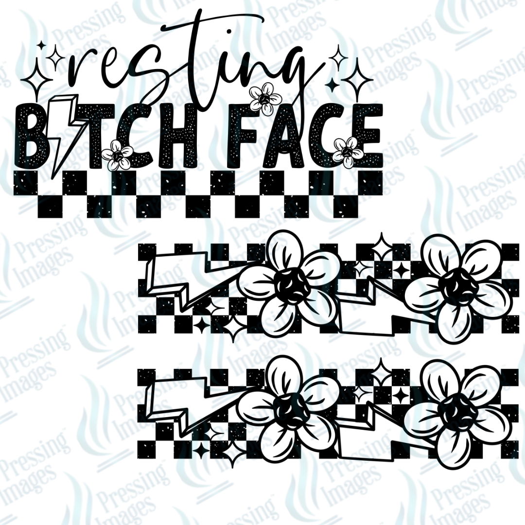 DTF 7161 Resting Bitch Face w/2 sleeves