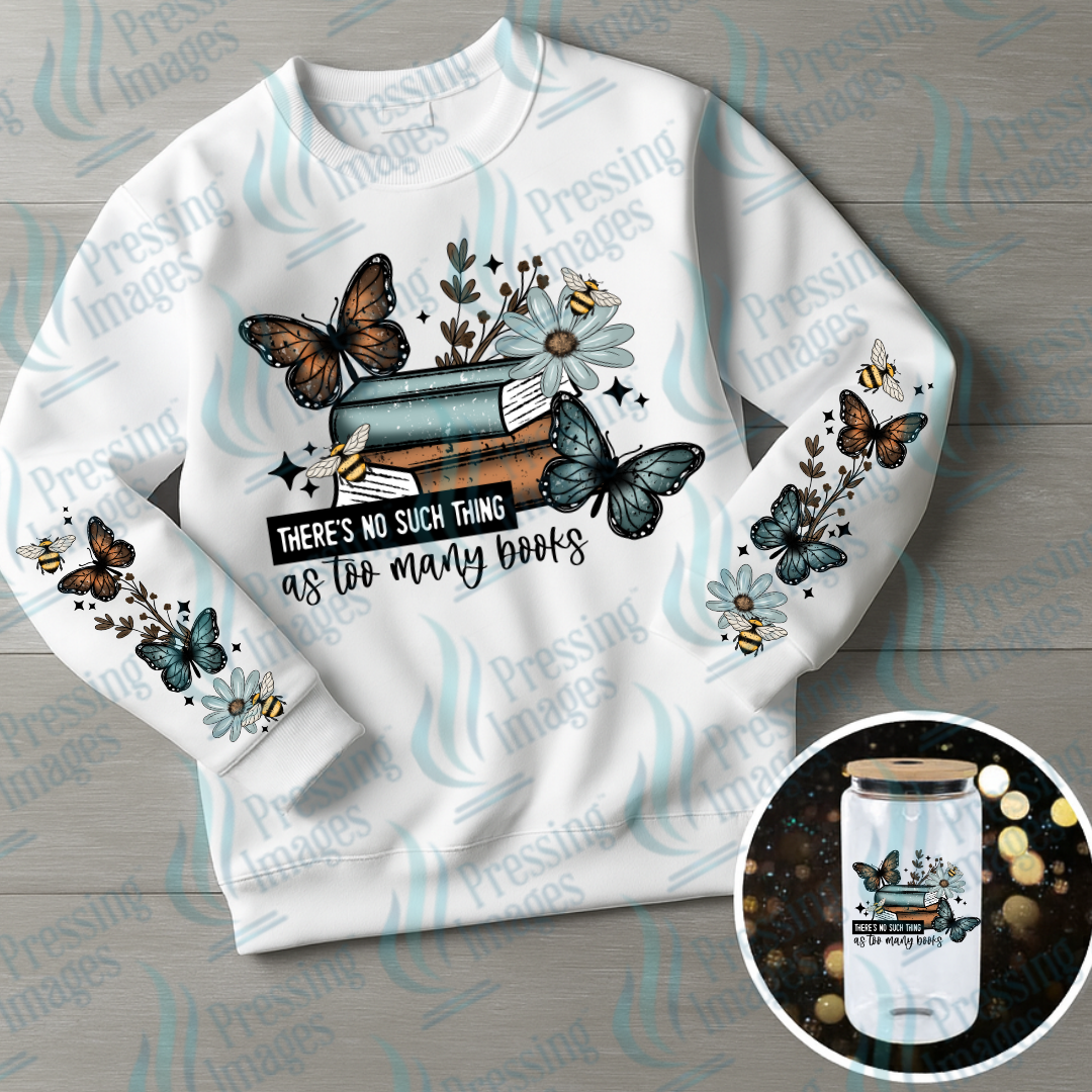 DTF 7169 Too Many Books w/2sleeves