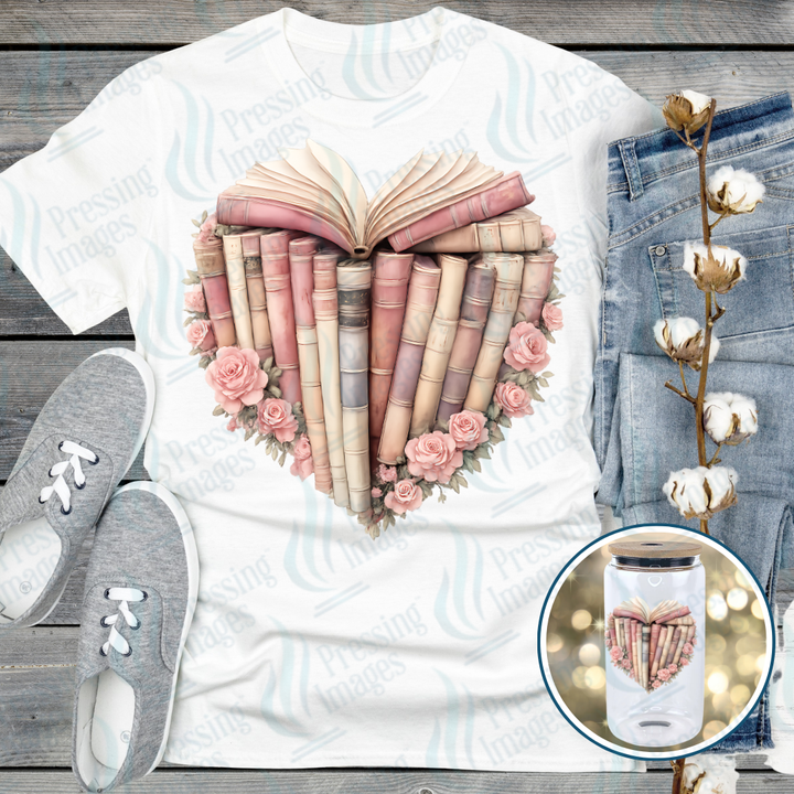 DTF 7174 Book Heart