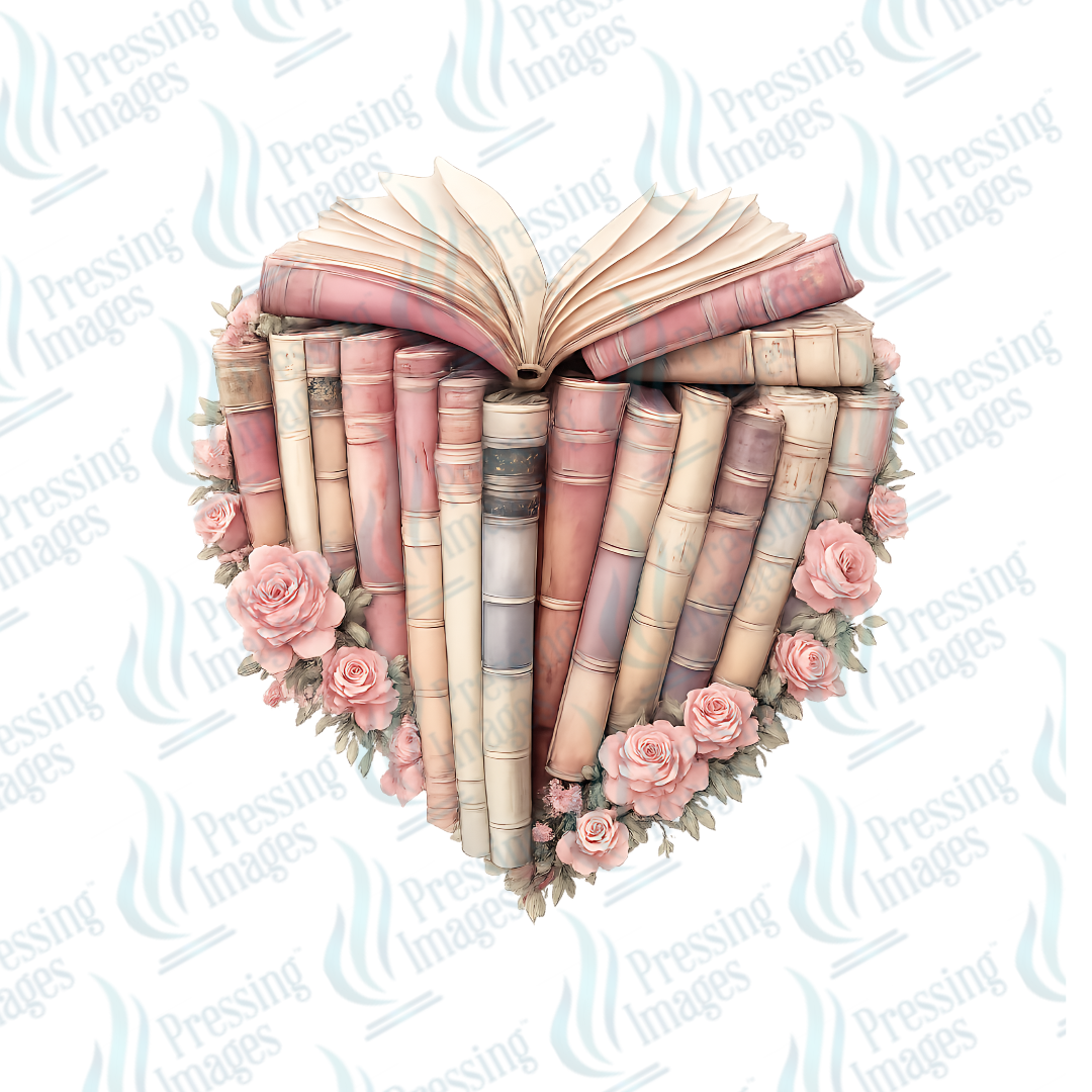 DTF 7174 Book Heart