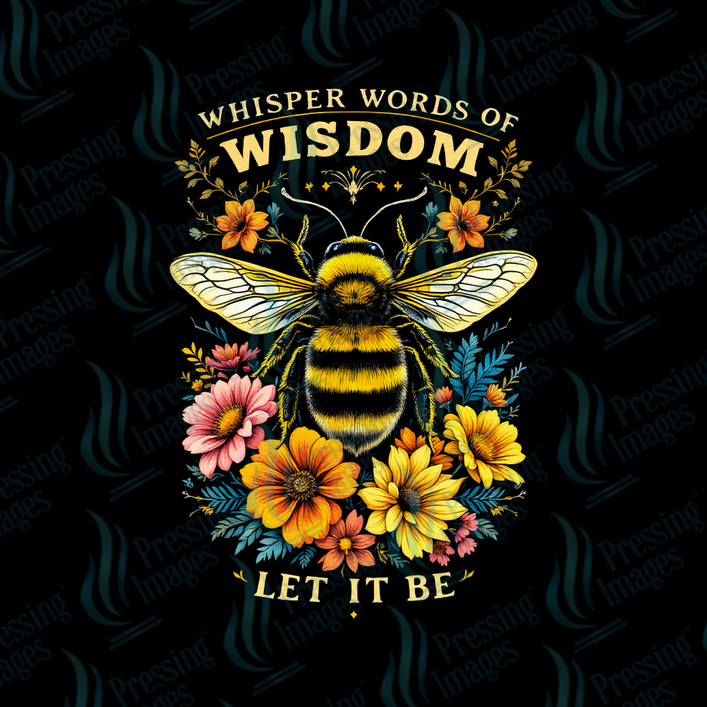 UVD 7183 Floral Bee — detail view — Pressing Images Canada