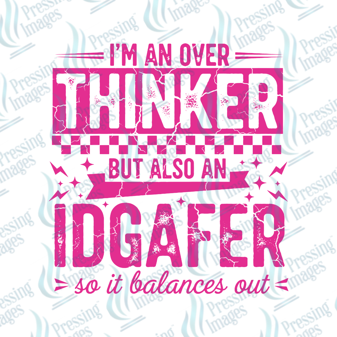 UVD 7184 I'm An Overthinker — detail view — Pressing Images Canada