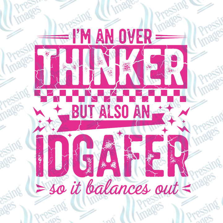 UVD 7184 I'm An Overthinker — detail view — Pressing Images Canada