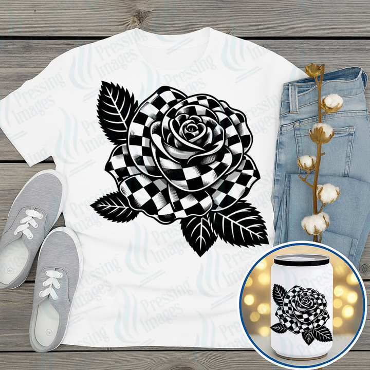 UVD 7188 Checkered Rose — Pressing Images Canada