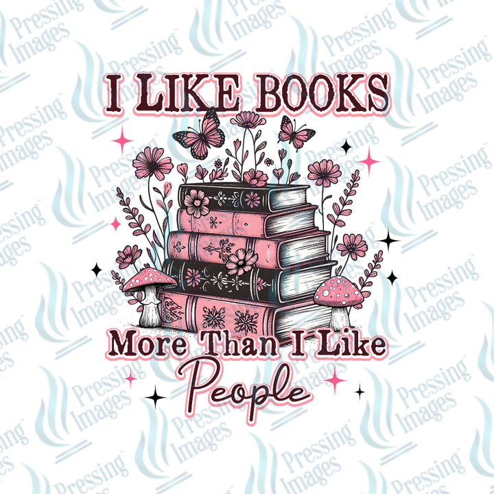 DTF 7199 I Like Books — detail view — Pressing Images Canada