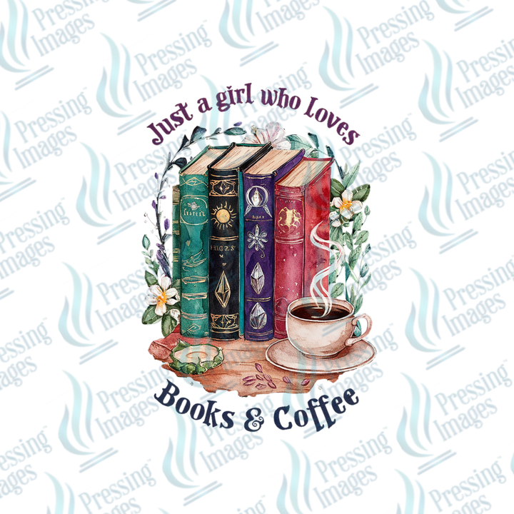 DTF 7202 Just A Girl Who Loves Books — application example — Pressing Images Canada