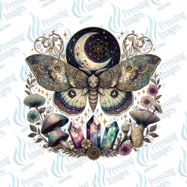 UVD 7203 Lunar Moth Moon — detail view — Pressing Images Canada