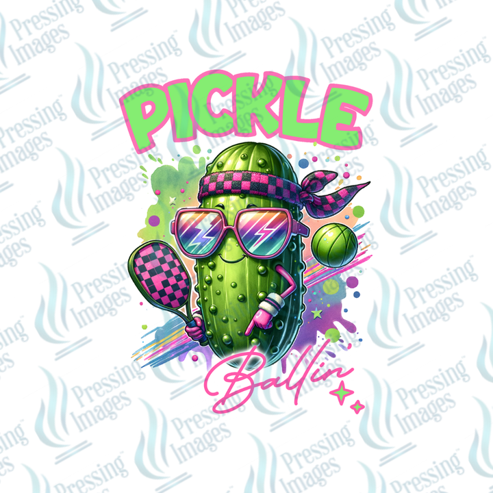 DTF 7205 Pickle Ballin' — detail view — Pressing Images Canada