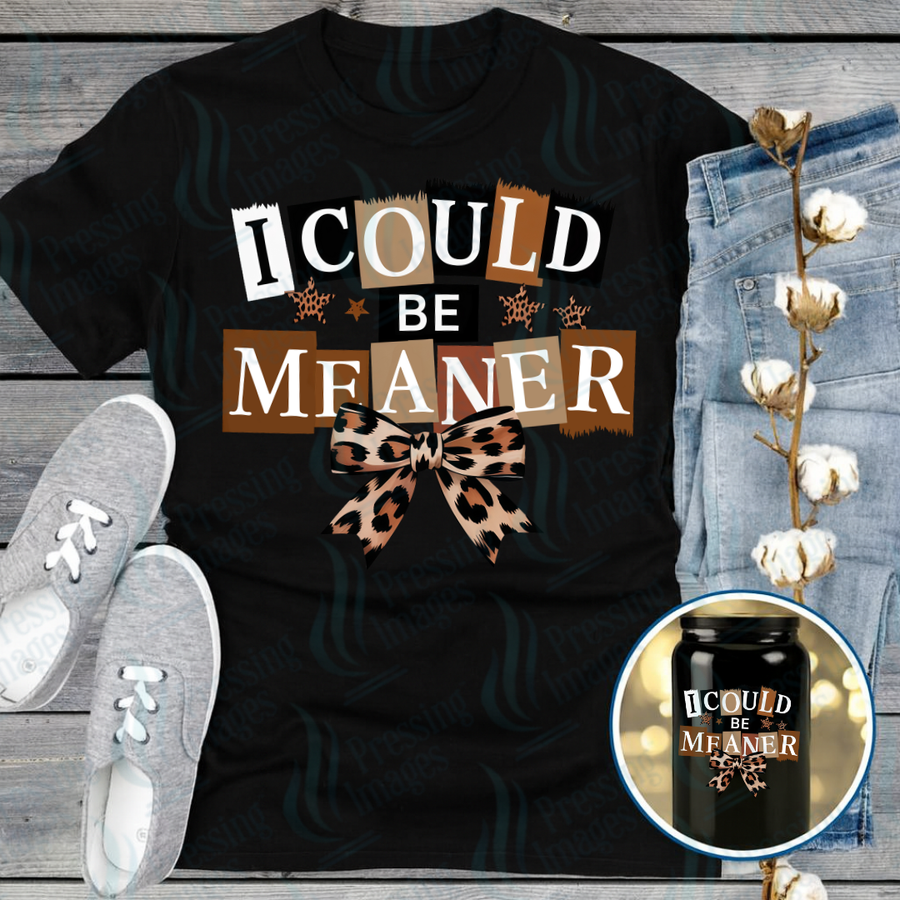 DTF 7231 I Could Be Meaner — Pressing Images Canada
