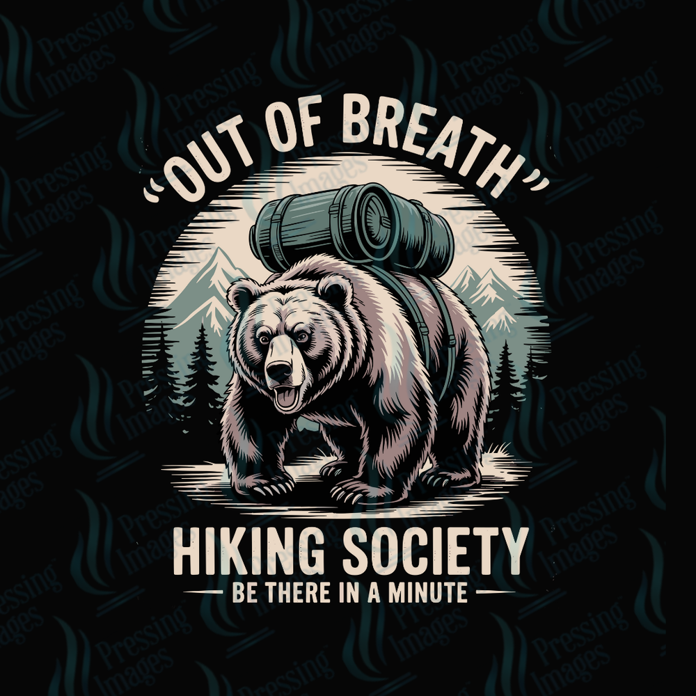 DTF 7233 Out Of Breath Hiking — detail view — Pressing Images Canada
