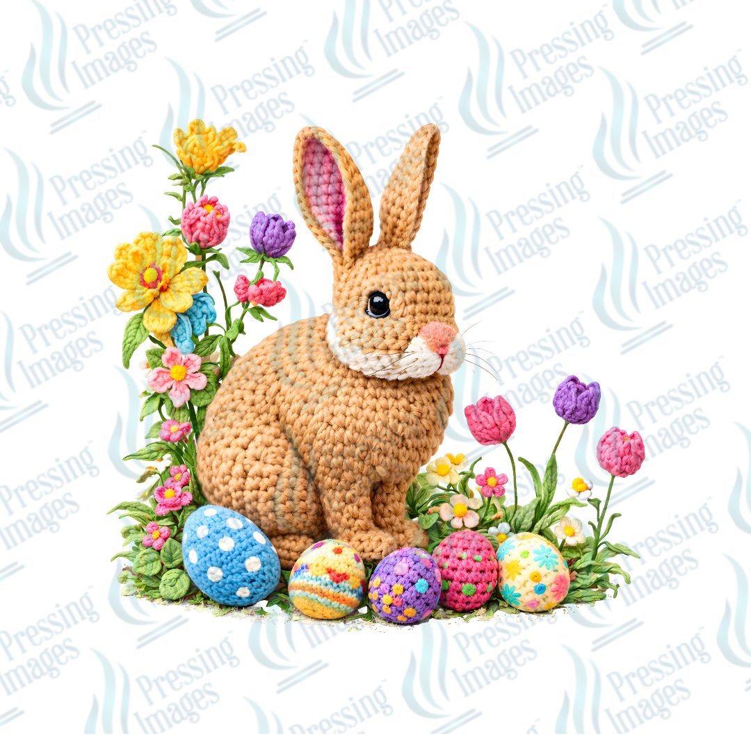 DTF 7235 Yarn Bunny — detail view — Pressing Images Canada