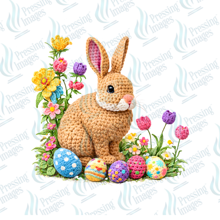 DTF 7235 Yarn Bunny — detail view — Pressing Images Canada