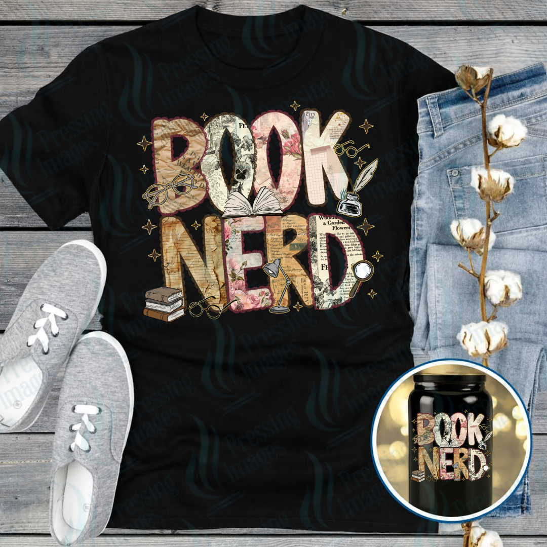 DTF 7239 Book Nerd — Pressing Images Canada