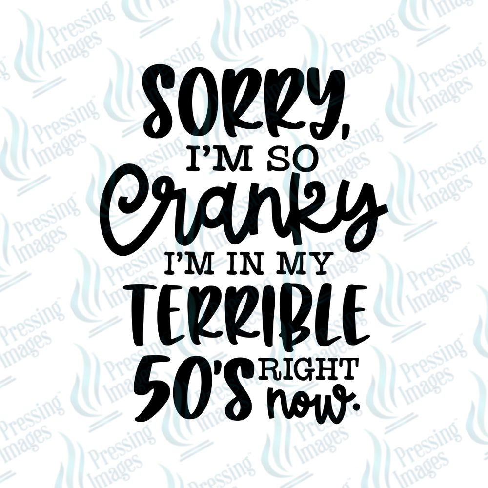 UVD 7255 Sorry I'm So Cranky — detail view — Pressing Images Canada