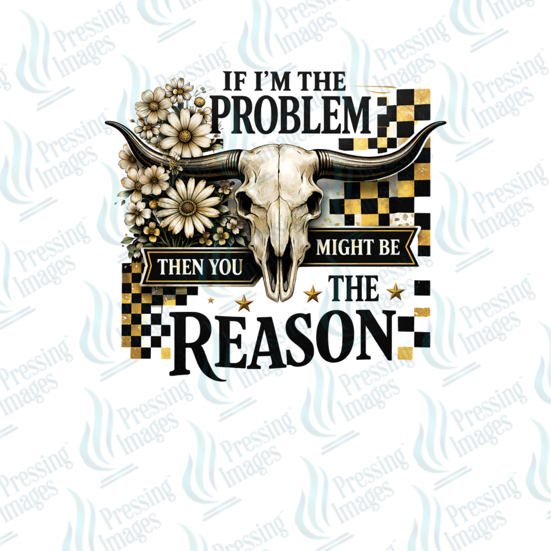 DTF 7309 If I'm The Problem — detail view — Pressing Images Canada