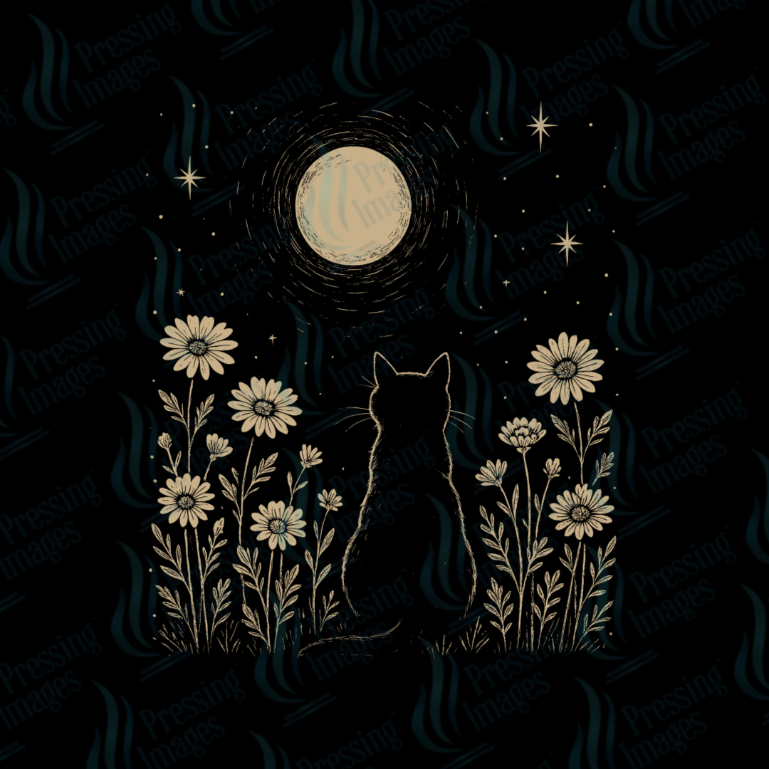 DTF 7317 Minimalist Wildflower — detail view — Pressing Images Canada
