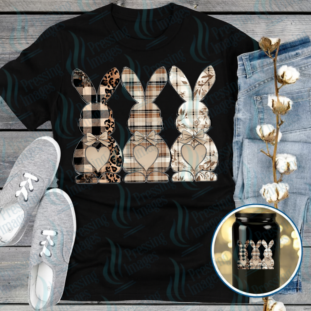 DTF 7326 Patchwork Bunnies — Pressing Images Canada