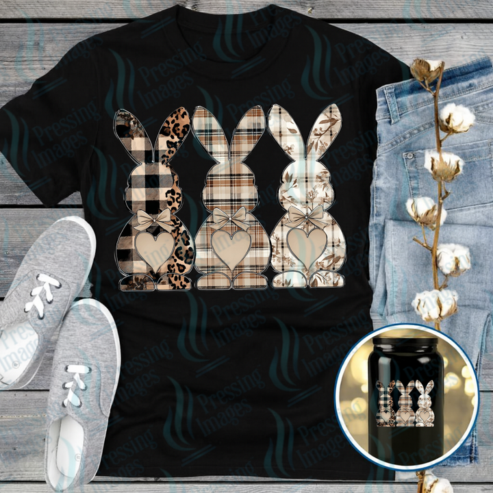 DTF 7326 Patchwork Bunnies — Pressing Images Canada