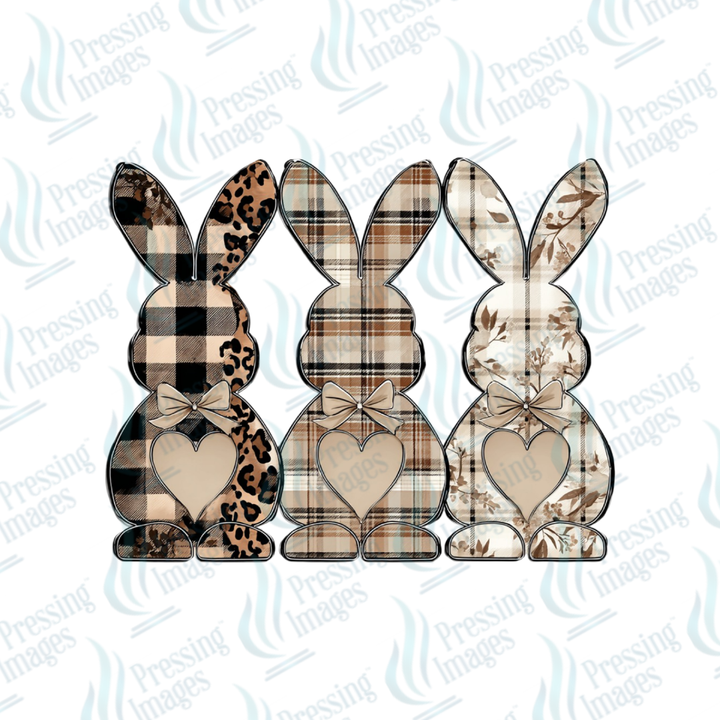 DTF 7326 Patchwork Bunnies — size reference — Pressing Images Canada