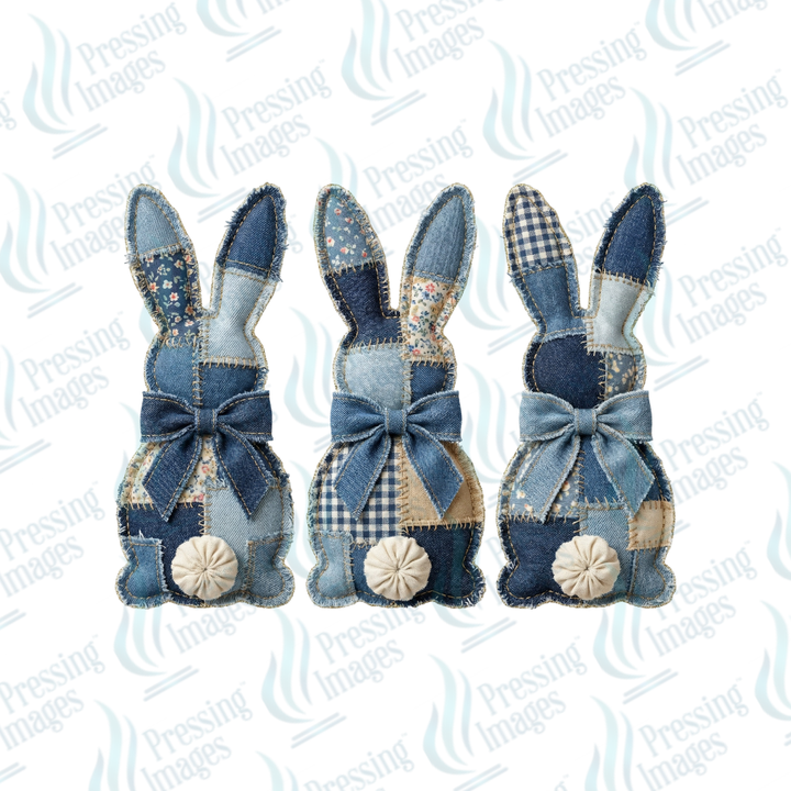DTF 7326 Patchwork Bunnies — application example — Pressing Images Canada