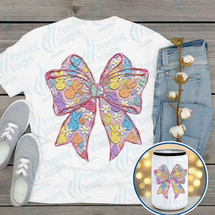 DTF 7327 Brushstroke Easter Bow — Pressing Images Canada