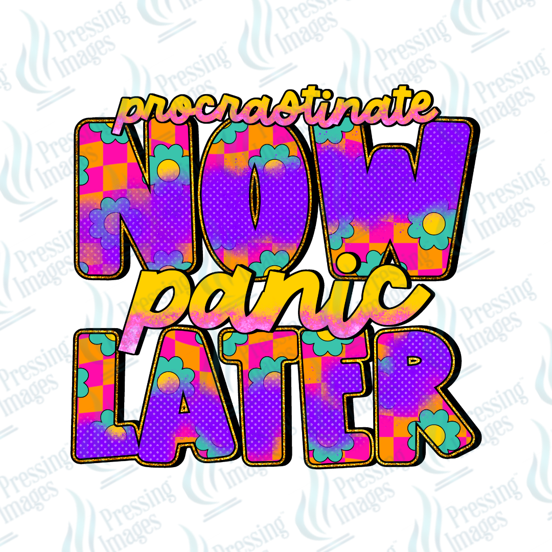 DTF 7331 Panic Later — detail view — Pressing Images Canada