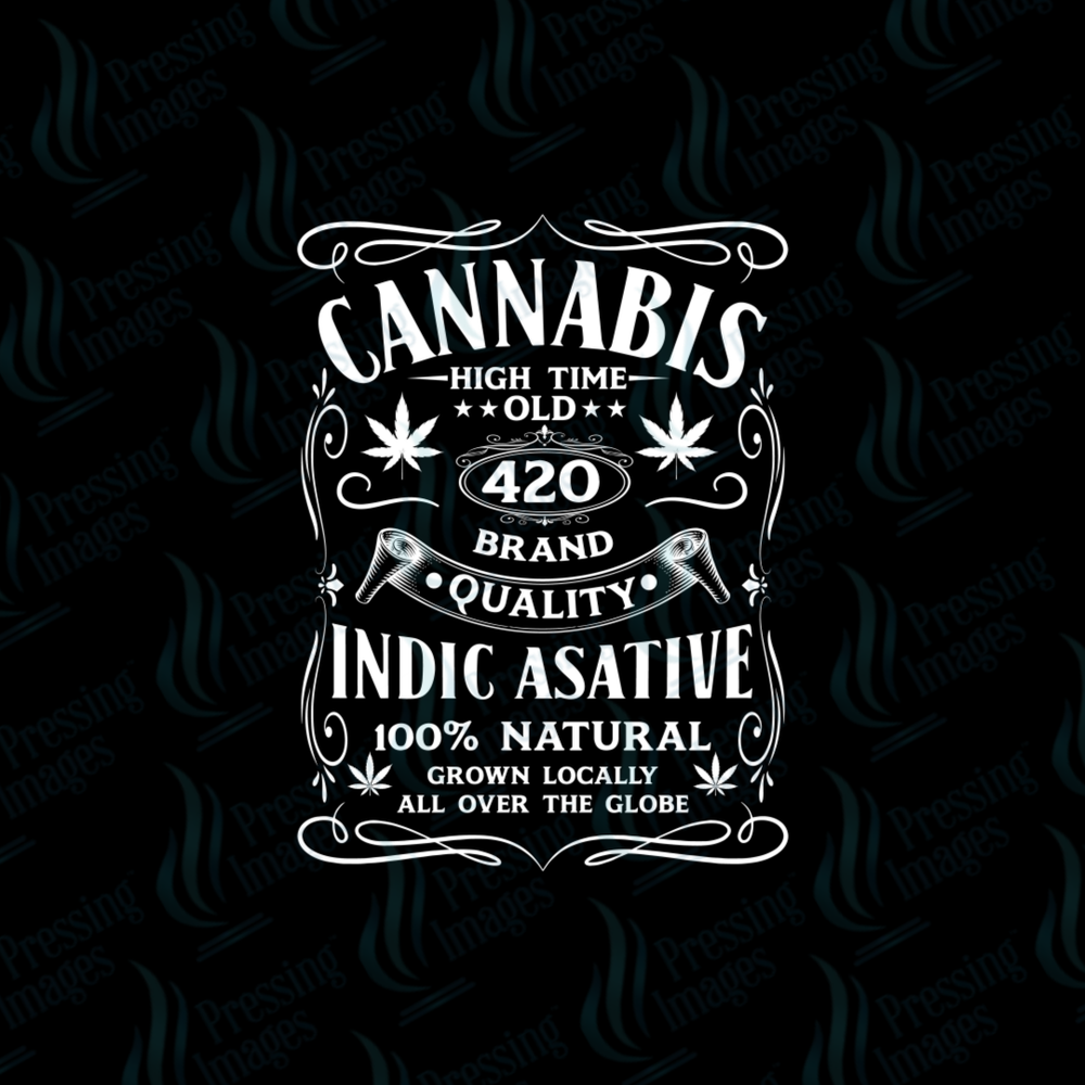 DTF 7336 Cannabis High Time — detail view — Pressing Images Canada