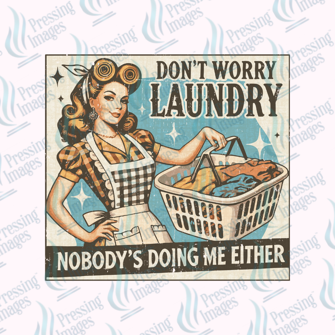 UVD 7358 Don't Worry Laundry — detail view — Pressing Images Canada