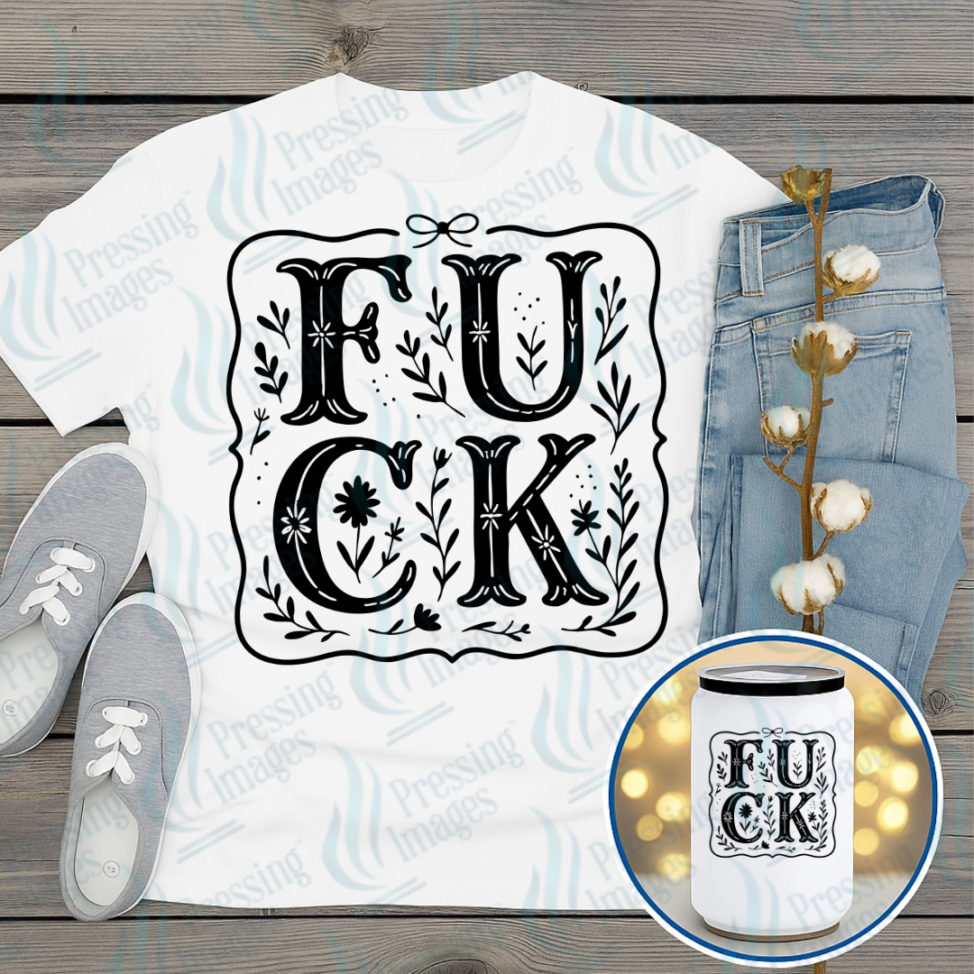 DTF 7360 Fuck — detail view — Pressing Images Canada
