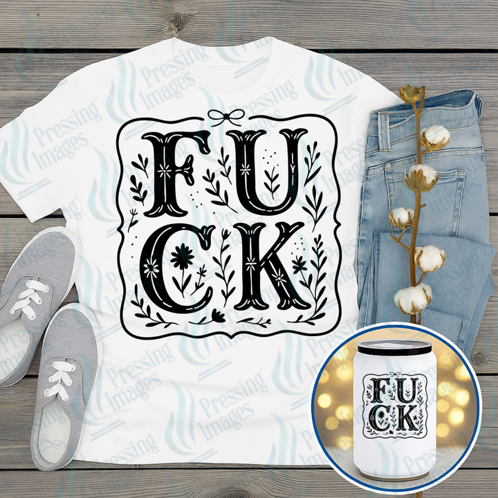 DTF 7360 Fuck — detail view — Pressing Images Canada