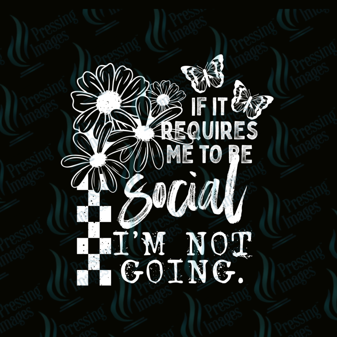 DTF 7364 I'm Not Going — application example — Pressing Images Canada
