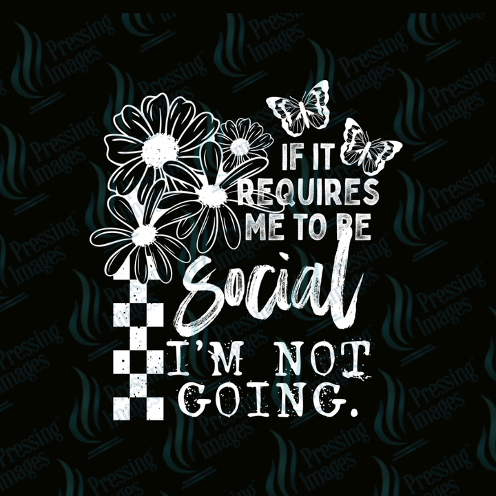 DTF 7364 I'm Not Going — application example — Pressing Images Canada