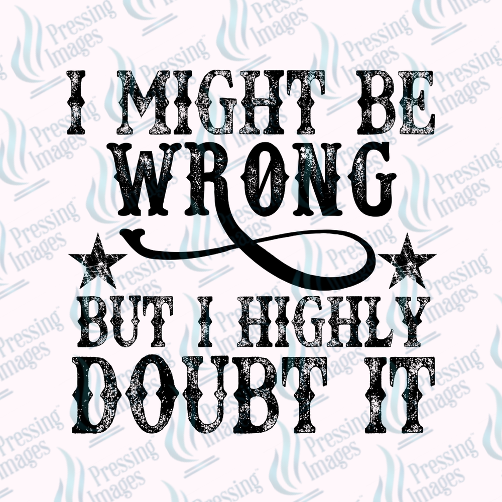 DTF 7381 I Might Be Wrong — detail view — Pressing Images Canada