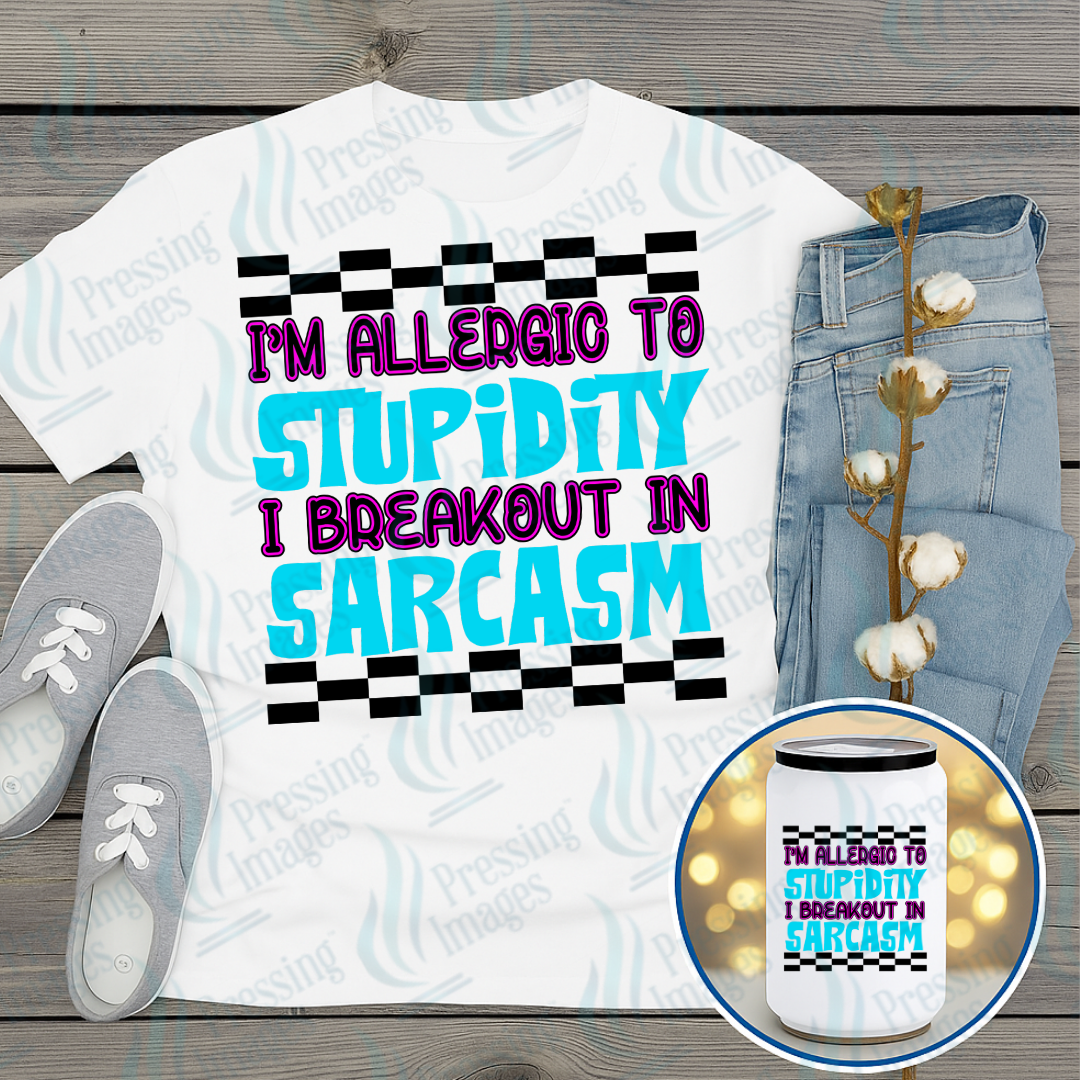 DTF 7386 I'm Allergic — Pressing Images Canada