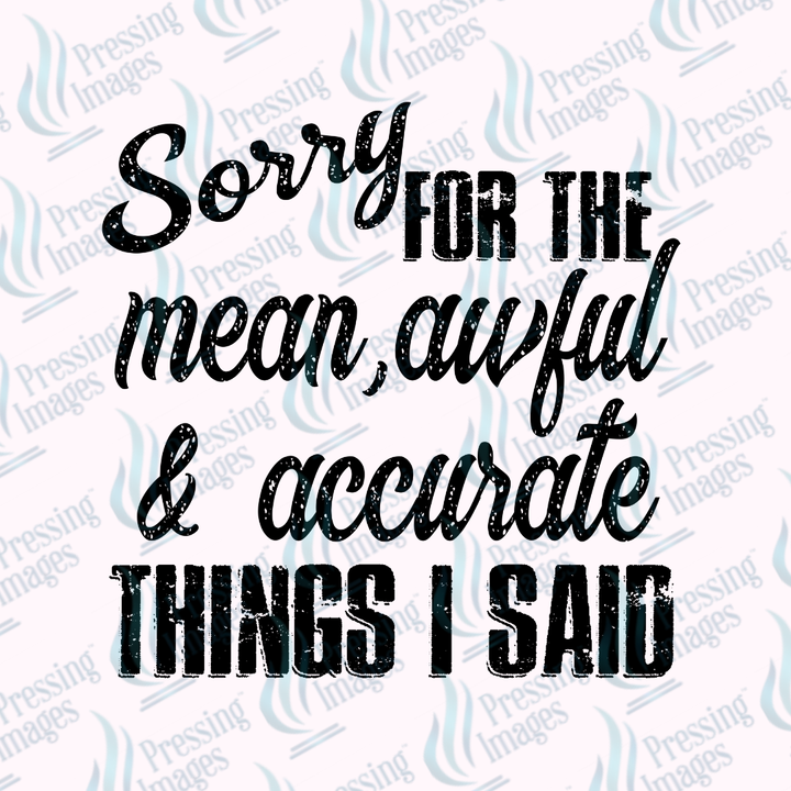 UVD 7387 Sorry — detail view — Pressing Images Canada