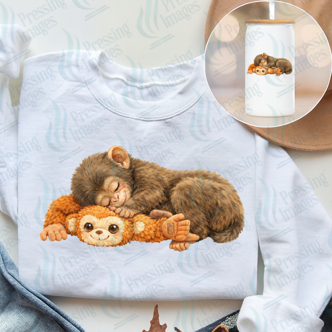 DTF 7408 Sleeping Monkey — Pressing Images Canada