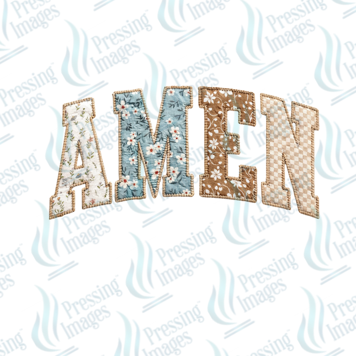 DTF 7415 Amen — detail view — Pressing Images Canada