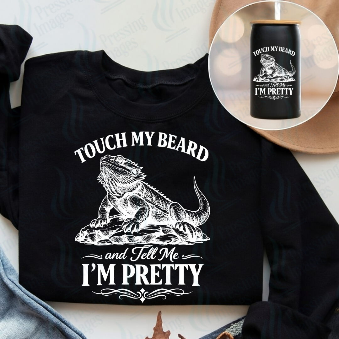 DTF 7417 Touch My Beard — detail view — Pressing Images Canada