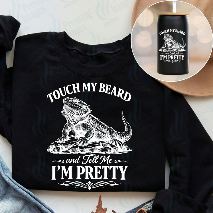 DTF 7417 Touch My Beard — detail view — Pressing Images Canada
