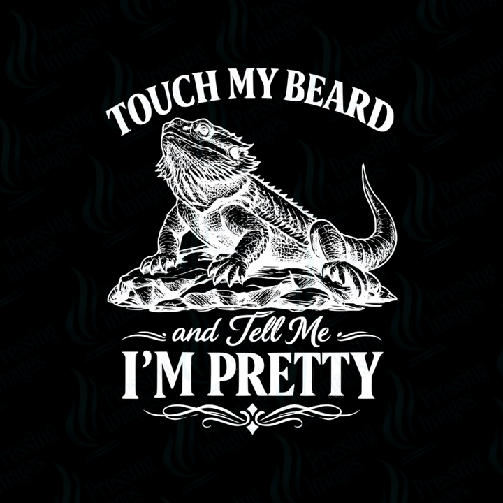 DTF 7417 Touch My Beard — size reference — Pressing Images Canada