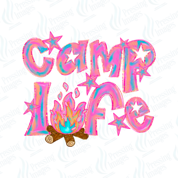 DTF 7418 Camp Life — detail view — Pressing Images Canada
