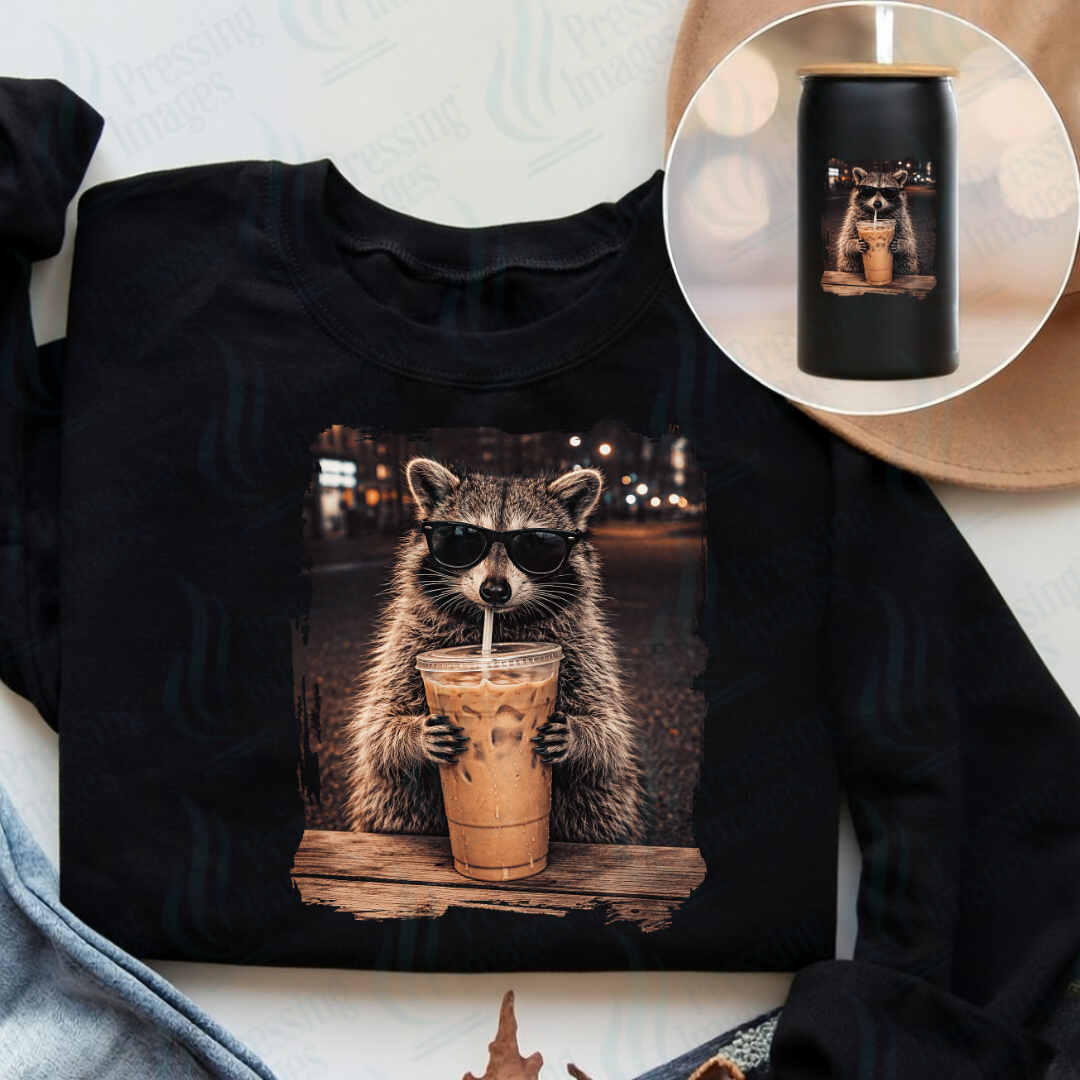 UVD 7430 Raccoon Iced Coffee — Pressing Images Canada