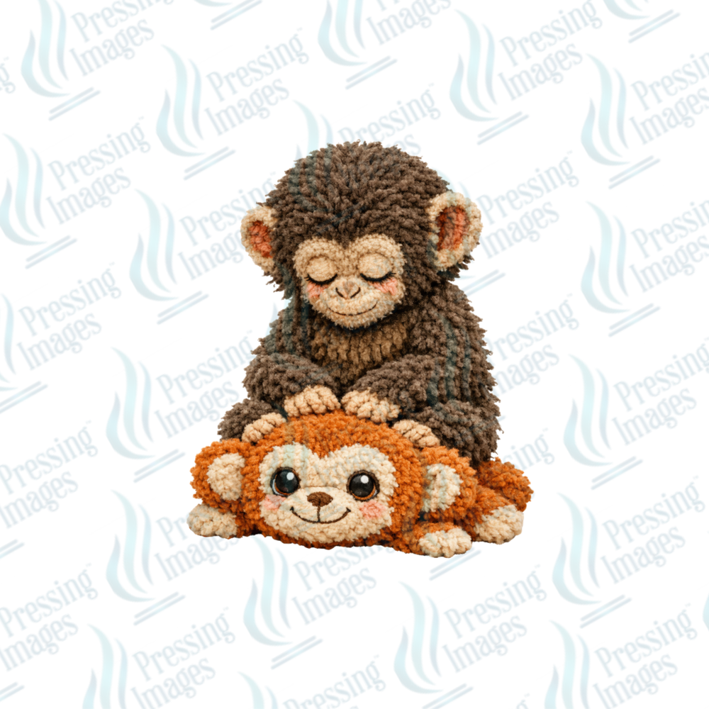 UVD 7434 Monkey With Toy — detail view — Pressing Images Canada
