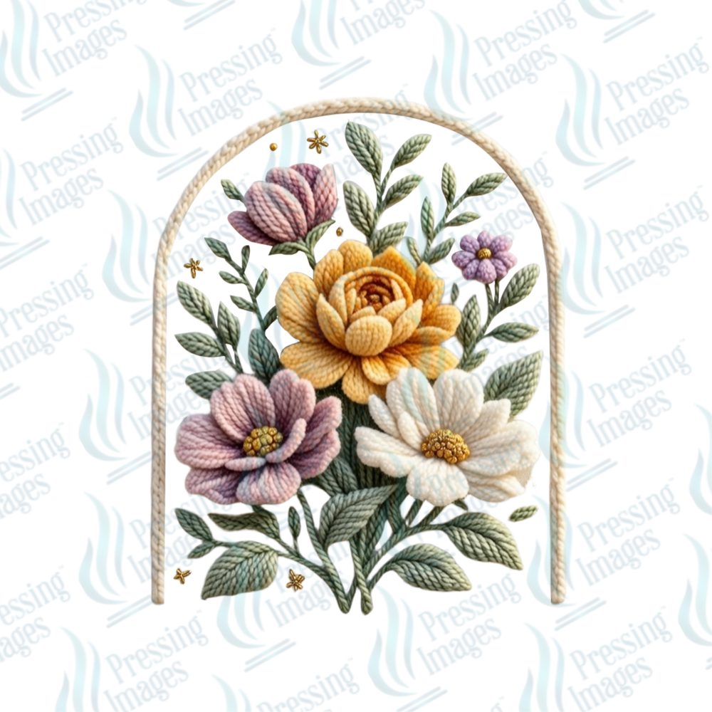UVD 7436 Faux Floral — detail view — Pressing Images Canada